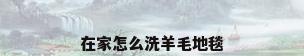 在家怎么洗羊毛地毯