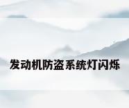 发动机防盗系统灯闪烁