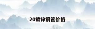 20镀锌钢管价格