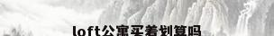 loft公寓买着划算吗