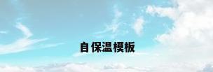 自保温模板