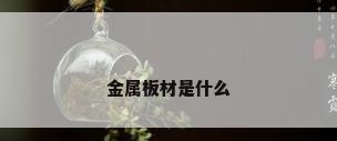 金属板材是什么