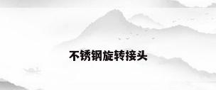 不锈钢旋转接头