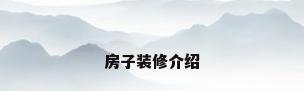 房子装修介绍