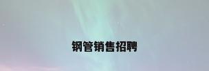 钢管销售招聘