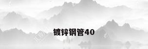 镀锌钢管40