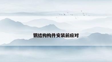 钢结构构件安装前应对