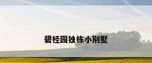 碧桂园独栋小别墅