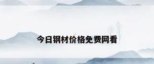 今日钢材价格免费网看