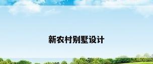 新农村别墅设计