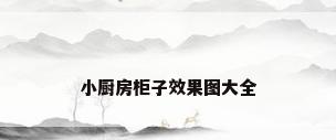 小厨房柜子效果图大全