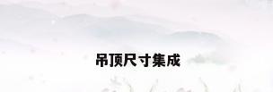 吊顶尺寸集成