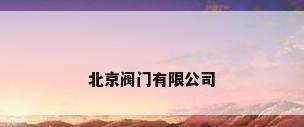 北京阀门有限公司