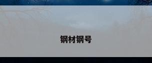 钢材钢号