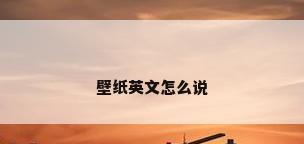 壁纸英文怎么说
