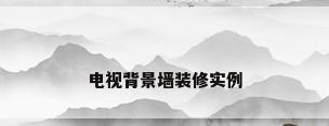 电视背景墙装修实例