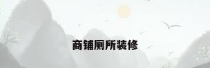 商铺厕所装修