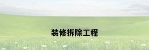 装修拆除工程