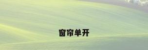 窗帘单开