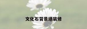 文化石背景墙装修