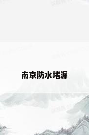南京防水堵漏