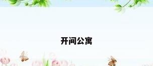 开间公寓