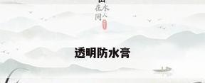 透明防水膏