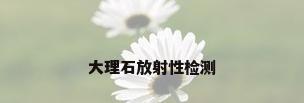 大理石放射性检测