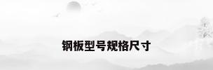 钢板型号规格尺寸