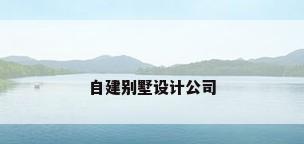 自建别墅设计公司