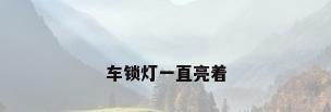 车锁灯一直亮着