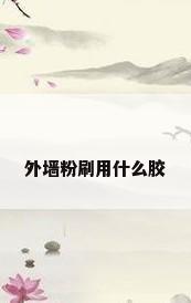 外墙粉刷用什么胶