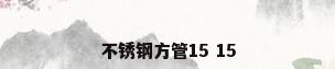 不锈钢方管15 15