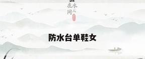防水台单鞋女