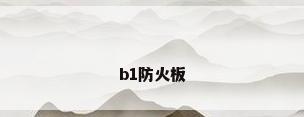 b1防火板