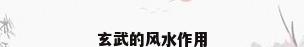 玄武的风水作用