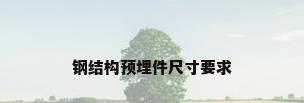钢结构预埋件尺寸要求