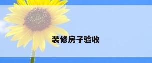 装修房子验收