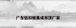 广东铝扣板集成吊顶厂家