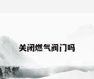 关闭燃气阀门吗
