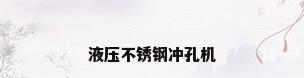 液压不锈钢冲孔机