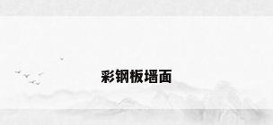 彩钢板墙面