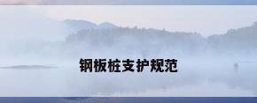 钢板桩支护规范