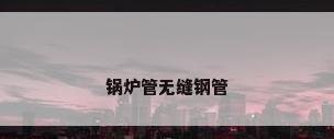 锅炉管无缝钢管
