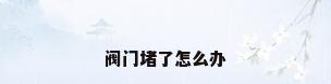 阀门堵了怎么办