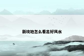 新坟地怎么看出好风水