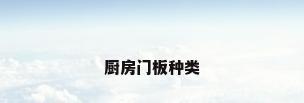 厨房门板种类