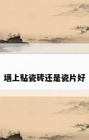 墙上贴瓷砖还是瓷片好