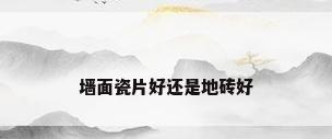 墙面瓷片好还是地砖好
