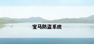 宝马防盗系统